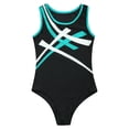 thumbnail image 3 of LiiYii Kids Girls Boys Gymnastics One Piece Leotard Dance Gym Training Bodysuits Jumpsuits Activewear Blue Green 14, 3 of 5