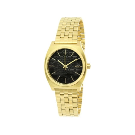 Nixon Wood Watch - Nixon Time Teller A0452478 Gold Stainless-Steel Japanese Quartz Dress Watch