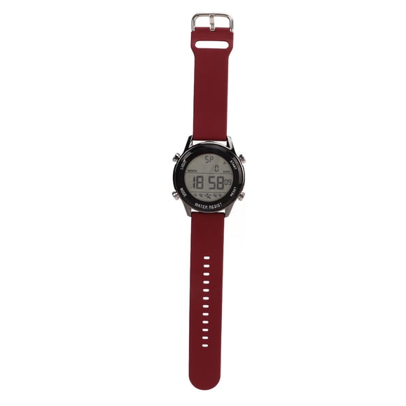 Reloj cronógrafo digital WR50M impermeable luminoso pantalla grande reloj deportivo al aire libre para hombres vino rojo YUNYI BRAND  Deportes