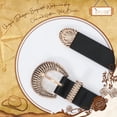 thumbnail image 4 of JASGOOD Western Leather Belt for Women Vintage Design Buckle Waist Belt for Jeans Dress, 4 of 8