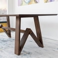 thumbnail image 4 of Winry Mid Century Modern Style Solid Wood Walnut 78" Rectangular Dining Table, 4 of 7
