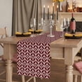 thumbnail image 2 of Table Runners 72 Inches Long Dress Scarves, Geometric Farmhouse Kitchen Table Runner, Coffee Tablerunners, Modern Abstract Lines Texture Red 14x72 Inch, 2 of 9