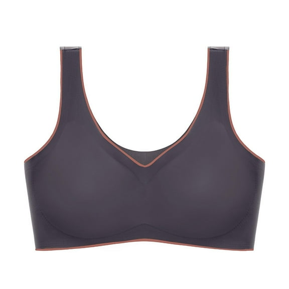 SELONE Plus Size Sports Bras for Women Support Bra Wide Strap T-Shirt Bralettes Solid Fashionable Underwear for Fitness