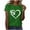 Green, variant on Paw Love Shirt Dog Lover Shirts for Women Paw Print Heart Tee Shirt Cute Dog Mom Short Sleeve Tee Tops