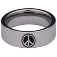 thumbnail image 4 of Peace Tungsten Carbide Ring, 4 of 9
