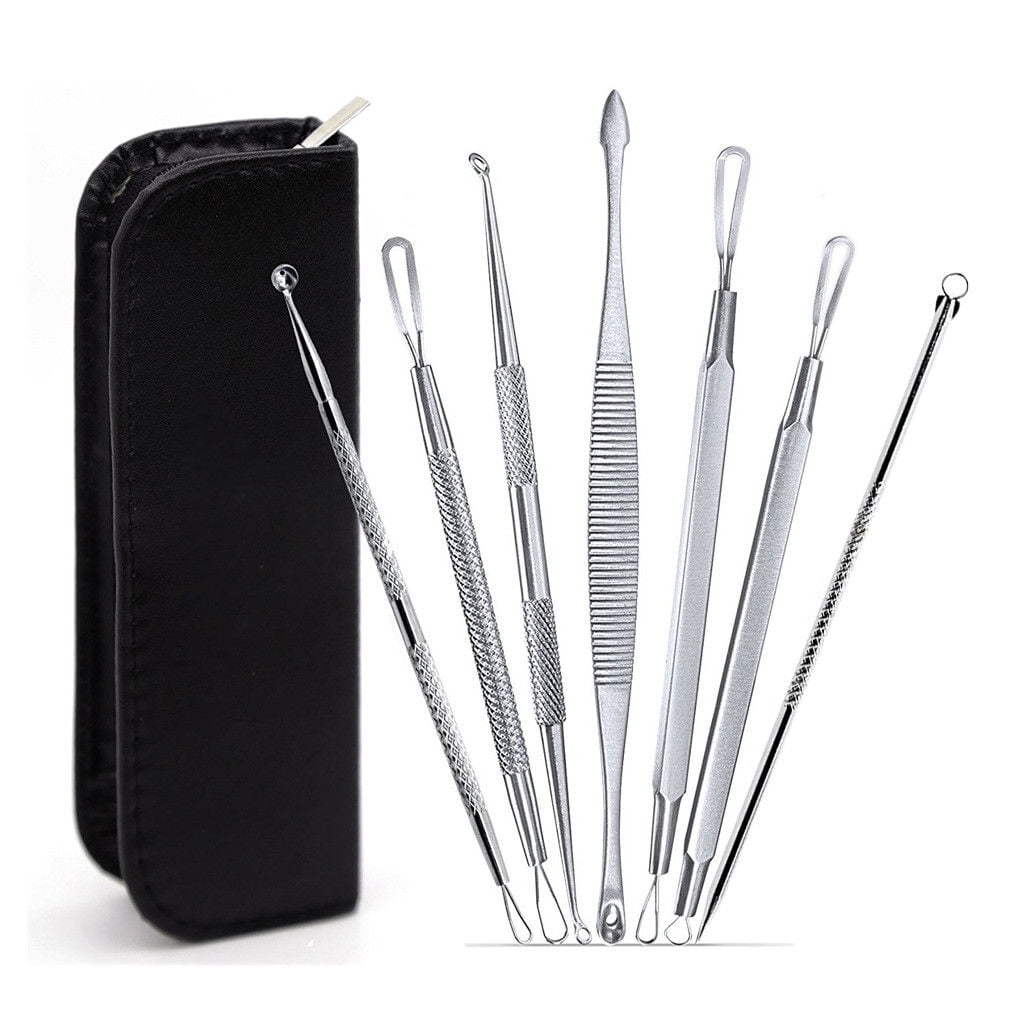 7Pcs Acne Comedone Blackhead Blemish Pimple Extractor Remover Tool Kit