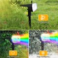 thumbnail image 4 of SHIJIU-Solar Spot Lights Outdoor,RGB Color Changing Solar Spotlight IP65 Waterproof 7 Color Lighting Modes Auto On/Off Landscape Spotlights for Yard Garden Decorations Christmas Tree,2 Pack, 4 of 4