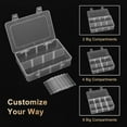 thumbnail image 3 of 8-Compartment Crafts Storage Box, Bead Organizers and Storage,Clear Adjustable Jewelry Bead Organizer Box Storage Container Case (Clear), 3 of 7