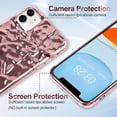 thumbnail image 2 of for iPhone 11 Case, Cute Luxury Shiny Tin Foil Pleated Design for Women Girls Sparkly Electroplated Phone Case Slim Fit Flexible Soft TPU Shockproof Protective Case Cover 6.1 inch Rose Gold, 2 of 11