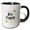 Black/White, variant on 3drose, Motivational Quote Bee Happy with Honeybees, 11oz Mug