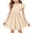 Beige, variant on YOUYEDIAN Girls Midi Dress Toddler Summer Flutter Sleeve A Line Dresses Casual Print Crewneck Princess Dress (Light Blue, 8-9 Years)