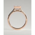 thumbnail image 5 of CAPRICARATS 3.00Ct Radiant Cut Moissanite Bezel Set Engagement Ring, Cathedral, 14K Rose Gold, 5 of 5