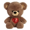 thumbnail image 3 of Aurora  13 in. Heartwarming Valentine Heart for You Bear Decorative Charm Loveable Companions Stuffed Animal Toy, Brown, 3 of 5