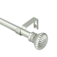 thumbnail image 7 of Urbanest Single Curtain Rod with 8 Clip Rings & Decorative Fluted Ball Finials – Classic Metal Window Drapery Rod Set, Heavy-Duty & Adjustable, 5/8" Diameter, 28" to 48", Antique Silver/Pewter, 7 of 7