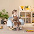 thumbnail image 2 of Toddler Rocking Chair with Durable Rubberwood Frame and Plush Velvet Upholstery, 2 of 10