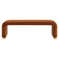 thumbnail image 4 of Modway Koda Performance Velvet Waterfall Long Bench in Brass Rust, 4 of 9