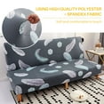 thumbnail image 2 of CJC Armless Futon Sofa Bed Cover, Stretch Sofa Couch Slipcovers Without Armrests, Printed Furniture Protector Cover, 9 Colors, 2 of 8