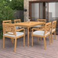 thumbnail image 1 of vidaXL 7 Piece Garden Dining Set with Cushions Solid Teak Wood, 1 of 4