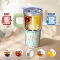 thumbnail image 6 of Flamingo Insulated Travel Tumbler 20OZ Stainless Steel with Handle Coffee Mug Cup Leak Proof Double Wall Vacuum Design Perfect Gifts for Women Girls on Birthday Christmas Summer, 6 of 6