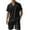 Black, variant on COOFANDY Men Beach Guayabera Shirt Casual Summer Set Fashion Vacation Party Outfits