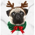 thumbnail image 2 of Christmas Reindeer Pug Adorable Unisex Plus Fleece Graphic Sweatshirt Brisco Brands 2X, 2 of 5