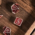 thumbnail image 5 of Cusdie Metal DND Dice Set, 7 die Metal Polyhedral D&D Dice Set Serrated Edge Dice for DND Dungeons and Dragons TTRPG Role Playing Games, 5 of 5