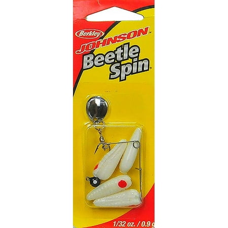 UPC: 0022021500178 | Johnson Beetle Spin 1/32oz White/red Nickel Blade Fishing Hard Bait