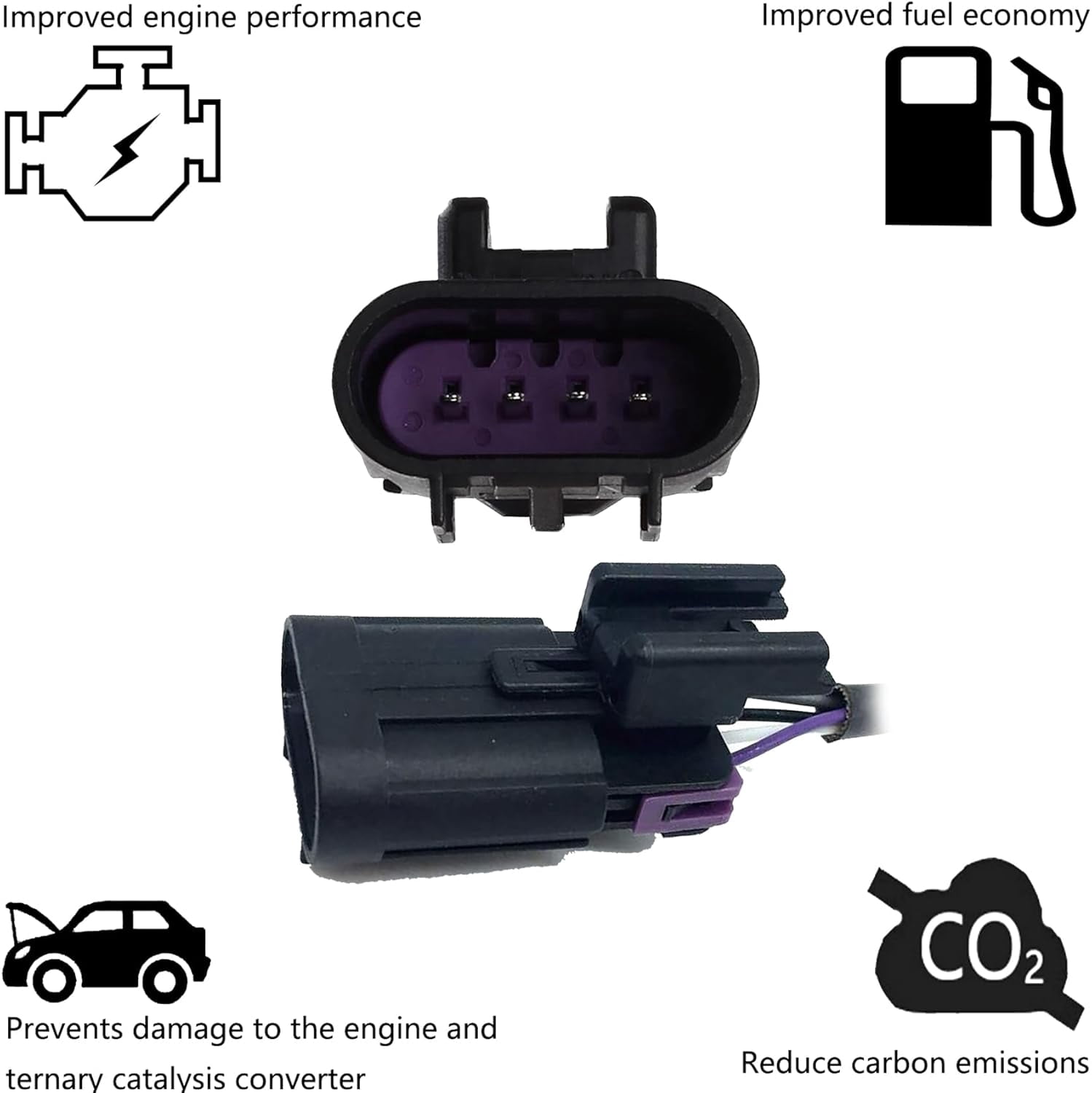 1 Pair Upstream and Downstream O2 Sensors Replacement for Hyundai Azera, Entourage, Genesis Coupe, Santa Fe, Sonata,Veracruz,Replaces#234-4854 15337 75-3897 ES20357 SG1655,Set of 2pcs