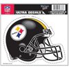 NFL HELMET ULTRA DECAL 5"X6" CLEAR WINDOW FILM STATIC CLING Pittsburgh Steelers