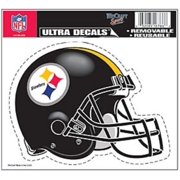 NFL HELMET ULTRA DECAL 5"X6" CLEAR WINDOW FILM STATIC CLING Pittsburgh Steelers
