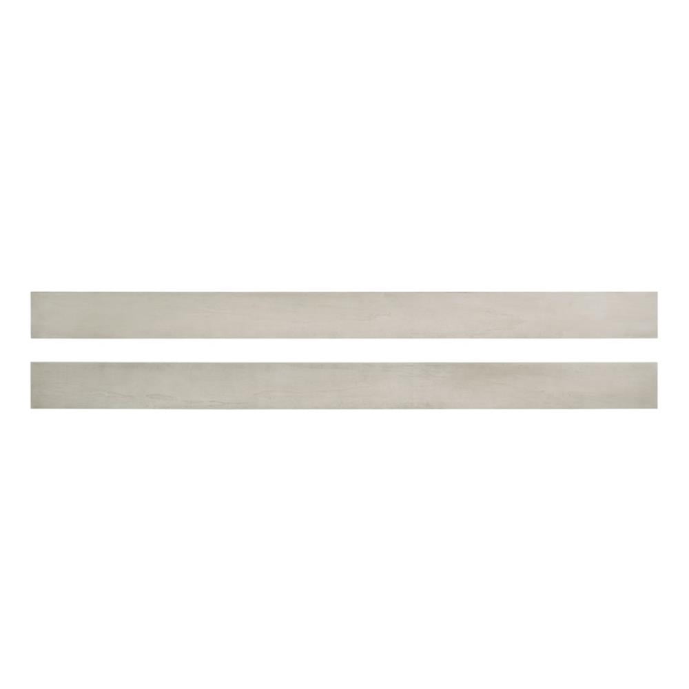 Pemberly Row Wood Transitional Full Bed Rails in Rustic White