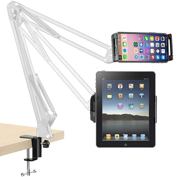 Overhead Video Stand Phone Holder Articulating Arm Phone Mount Table Top Scissor Boom Arm