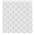 thumbnail image 2 of Ambesonne Damask Grey Shower Curtain, Baroque Botany Swirls, 69"Wx84"L, Pale Grey and White, 2 of 4