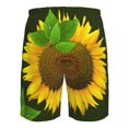 thumbnail image 6 of Kdxio Sunflower3 Pattern Mens Casual Shorts - Drawstring Summer Beach Sports Shorts for Men, 6 of 9