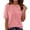 1-11Pink32, variant on HAYIMI Women Crew Neck Short Sleeve Knit Tops Hollow Texture Ribbed Casual Spring Summer Pullover Sweater Dailywear