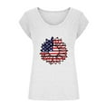 thumbnail image 4 of Usmisi 4th of July Tank Tops Breathable Loose Fit Patriotic Independence Day Shirts Vest Womens Fashion Sunflower Print V-Neck Sleeveless Summer Blouses White s, 4 of 4