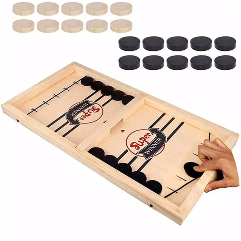2in1 Holz Brettspiele Juego Hockey Game Table Game Family Fun Game Familienspiel 