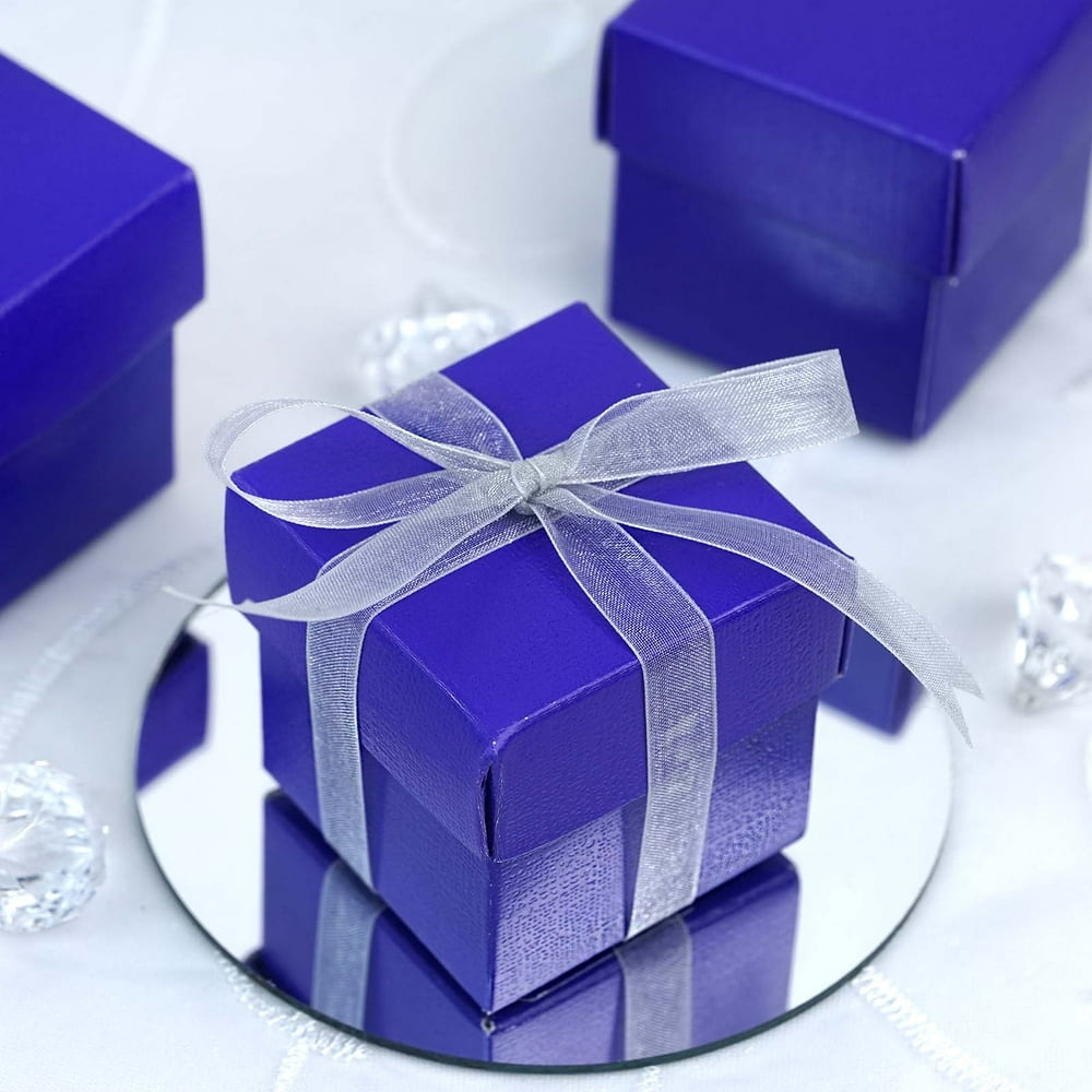 Efavormart 100 Boxes Purple 2 Pcs Favor Boxes For Candy Treat T Wrap