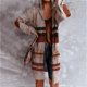 thumbnail image 1 of Mujeres moda Casual Retro cálido cuello redondo tira abrigo largo prendas de vestir exteriores suéter cárdigan de punto Fridja  po4247, 1 of 6
