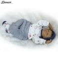 thumbnail image 2 of Spencer 20" Soft Silicone Reborn Black Baby Dolls Realistic Looking Newborn Toddler Boy Doll Birthday Xmas Gift, 2 of 8