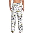 thumbnail image 3 of Uemuo Dachshund Dog Puppy Pattern Men's Wide Leg Palazzo Lounge Pants with Pockets Light Weight Loose Comfy Casual Pajama Pants-Large, 3 of 9