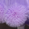thumbnail image 6 of Zpanxa Toddler Girls Princess Dress, Little Girls Party Wedding Formal Dress, Flower Tail Dress Net Gauze Dress, Kids Pageant Flower Girl Sleeveless Dress, Birthday Gifts for Girls Purple (5-6 Years), 6 of 8