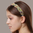 thumbnail image 6 of 3PCS Hair Bands Fashion Rhinestones Beaded Elastic Headbands Hair Styling Accessories for Girls Teen Women, 6 of 8