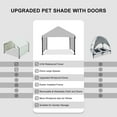 thumbnail image 3 of XLarge Outdoor Dog House 4'x4'x3.6' for Large Dogs, Animal Shelter with Upgraded Doors, Outside Sun Rain Canopy Pet House for Dogs, Cats, Small Animals and Livestock, Grey, 3 of 18