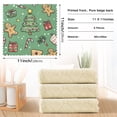thumbnail image 6 of Yayeee 6 Pack Kitchen Dish Cloths Set for Washing Soft Drying Absorbent Microfiber Towels, Christmas Cookies, 6 of 9