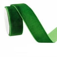 thumbnail image 4 of Velvet Ribbon Spool Wide Single Face Ribbons 1" x 25 Yards Soft Velvet Ribbon for Gift Wrapping, Tree Ornaments, Bow Making & Holiday DIY Crafts Valentine's Day decorations Green, 4 of 4