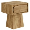 thumbnail image 3 of Tribesigns Side End Table with Storage Drawer for Living Room, Bedroom, Office and Dorm Small Space, Modern Mid-Century Accent Farmhouse Bedside with Oval-Shaped Handle, Night Stand Easy Assembly, 3 of 13
