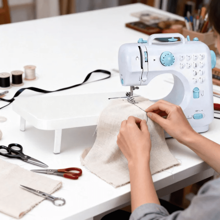 VIFERR Portable Sewing Machine, Handheld Mini Electric Sewing Machine with 97PCS Sewing Kit, Extension table and Foot Pedal for Beginners&Kids