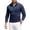 09#Navy, variant on Men's Quarter Zip Polo Shirts Casual Lightweight Long Sleeve Top Mock Neck Stylish Summer Color Block Golf Slim Fit Shirts White M