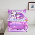 thumbnail image 4 of Unicorn Bedding s Rainbow Unicorn Comforter Set,Cute Unicorn Comforter Teens Twin Size, 4 of 7
